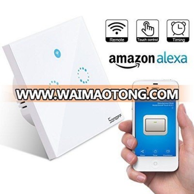 SONOFF T1 2 Gang Smart WiFi Wireless Touch Control Wall Shutter Light Switch With UK/EU/US Plug