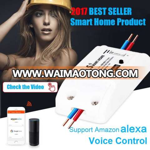 sonoff wifi smart light switch support amazon alexa voice control